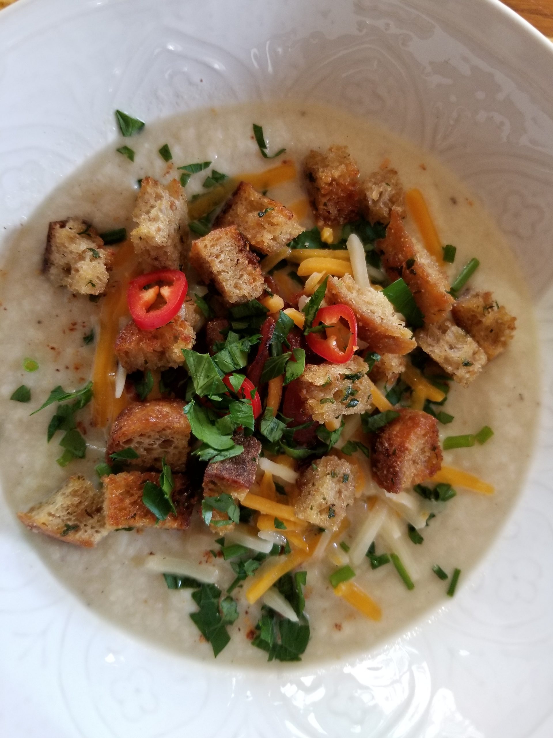 Loaded Cauliflower Soup - Simply Ghee