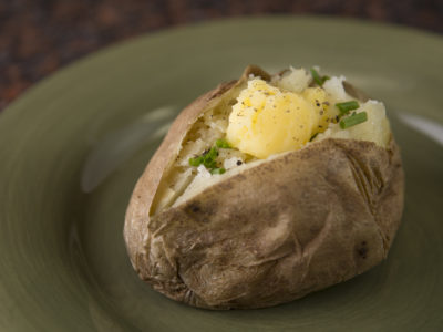 Baked potato with a dollop of Original Ghee from Simply Ghee