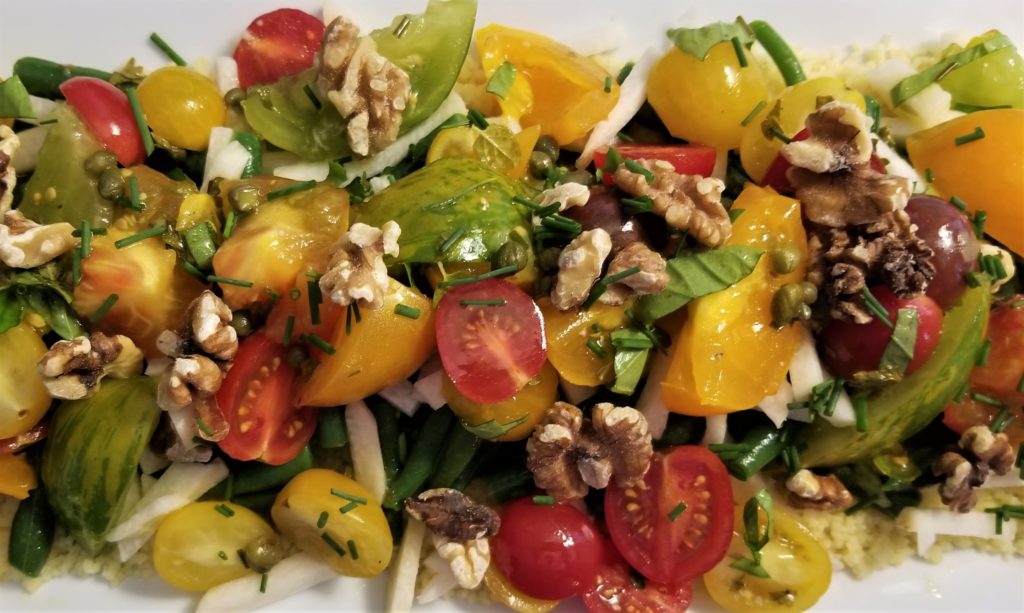 Summer Heirloom Tomato Couscous Salad - Simply Ghee