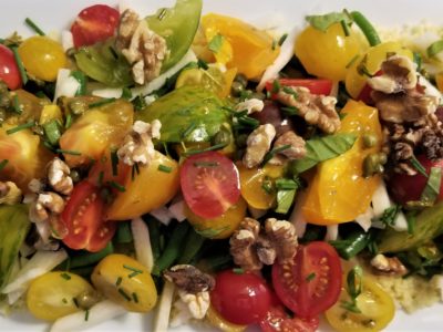 Summer Heirloom Tomato Couscous Salad