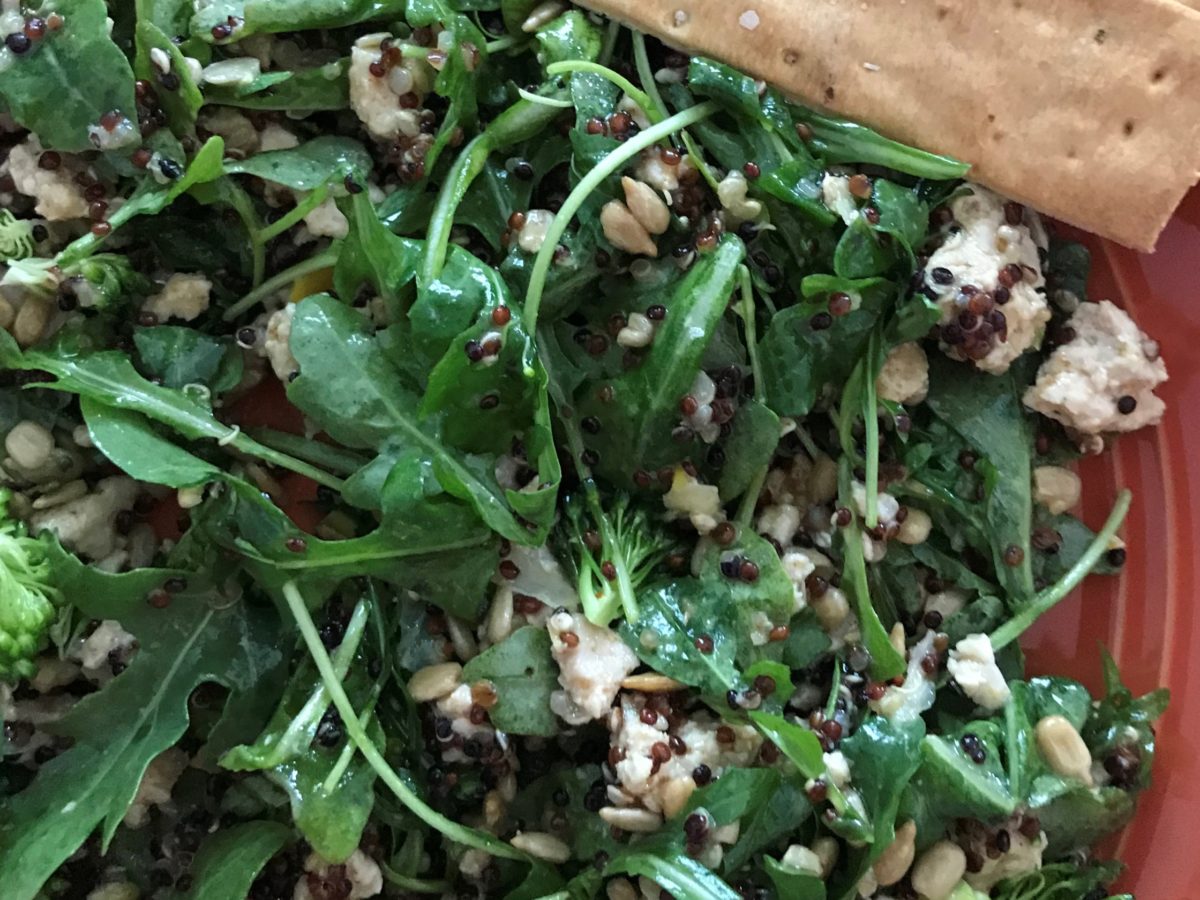 Roasted Lemony Quinoa, Chicken Arugula Salad Simply Ghee