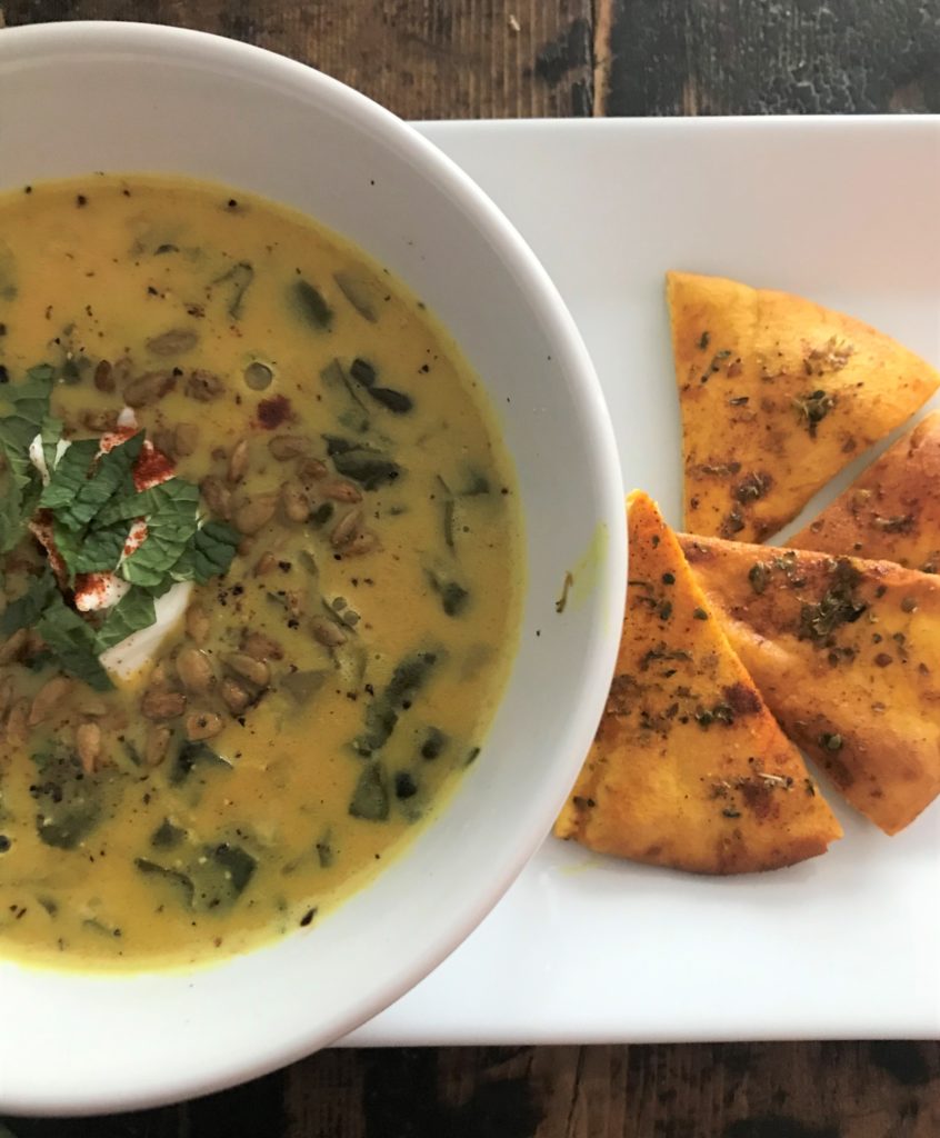 Spiced Chickpea Soup with Greens - Simply Ghee