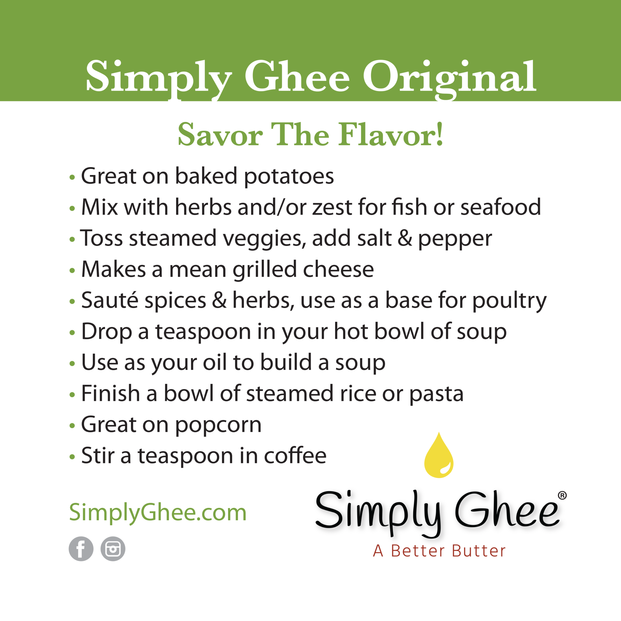 10 Simple Ways to Use Original Ghee Simply Ghee