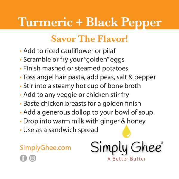 Turmeric plus Black Pepper Ghee