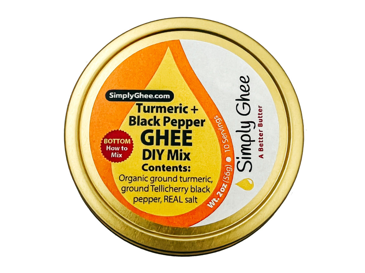 Turmeric + Black Pepper Ghee DIY Mix Instructions Simply Ghee