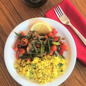 Turmeric Rice and Veggie Saute