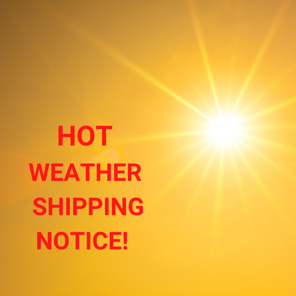 Hot Weather Shipping Notice from Simply Ghee
