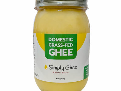 Domestic Grassfed Ghee from Simply Ghee - Front of Jar